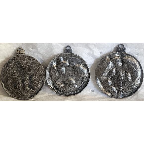 Vintage Country Woman Pewter Christmas Ornaments 1994 1995 1996 Lot Of 3 - Picture 5 of 8